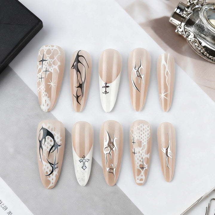 Artistic Press-On Nail Art Bowlift
