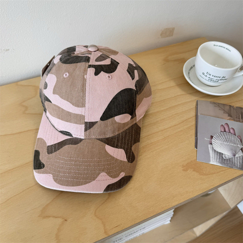 Women's Casual Adjustable Camouflage Baseball Cap Bowlift