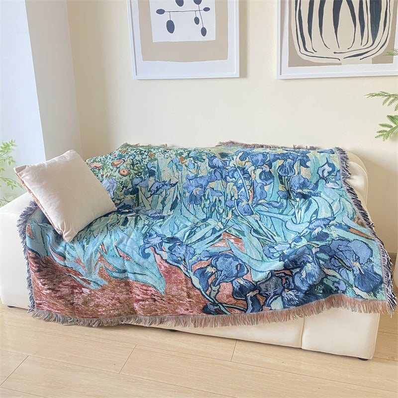Artistic Botanical Tapestry Throw