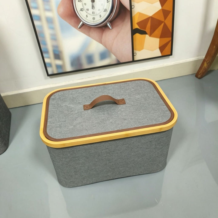 Storage boxes with elegant bamboo accents Bowlift