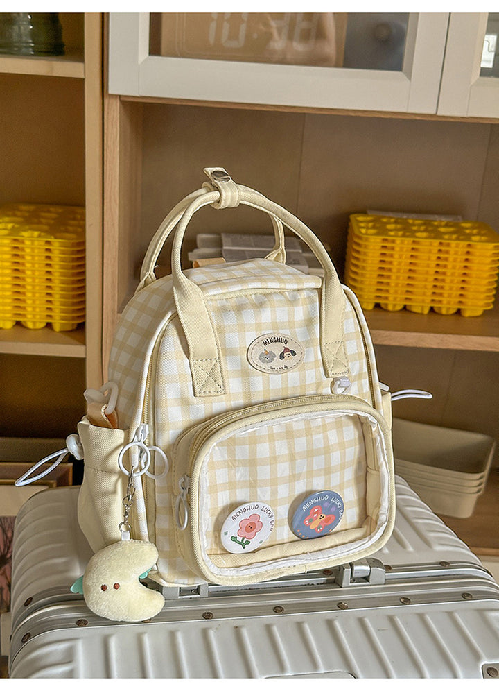 Cute Plaid Mini School Backpack