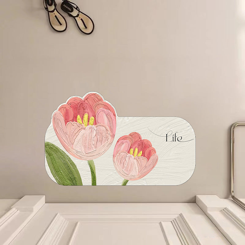 Floral Patterned Bath Mat