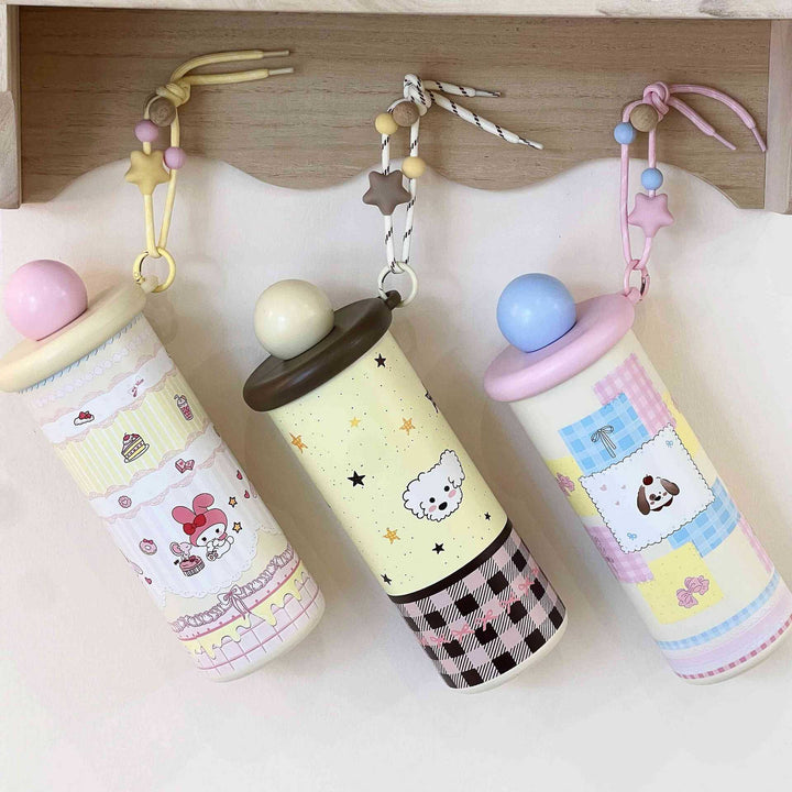 Women's insulated drinking bottle with practical carrying strap and cute animal motif Bowlift