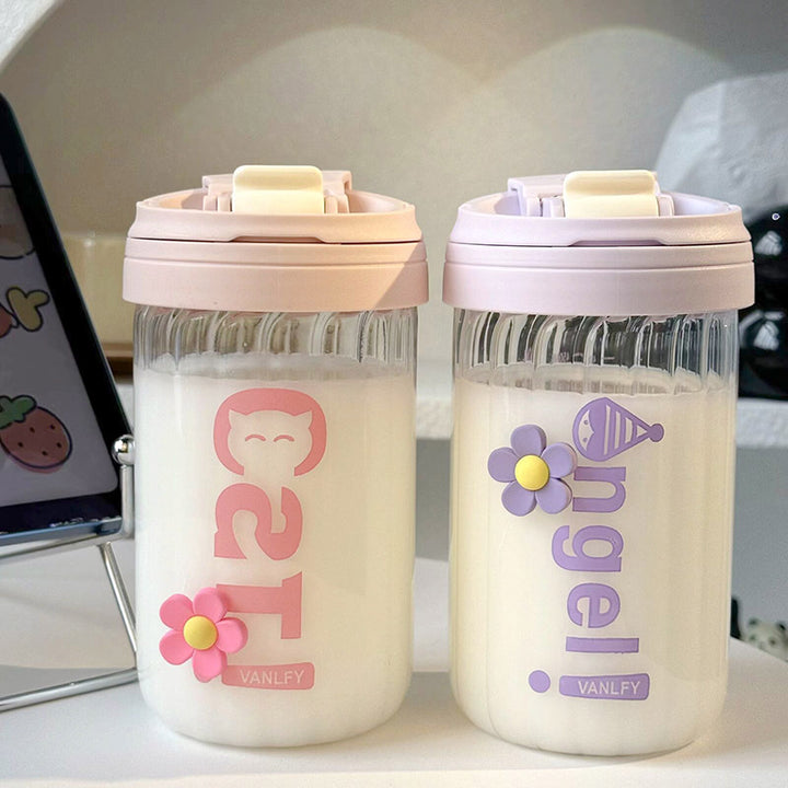 Ladies' insulated drink container with cheerful flower design Bowlift