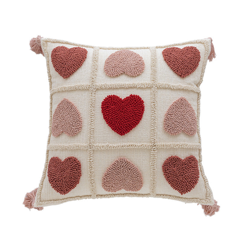 Decorative Love-Stitched Cushion