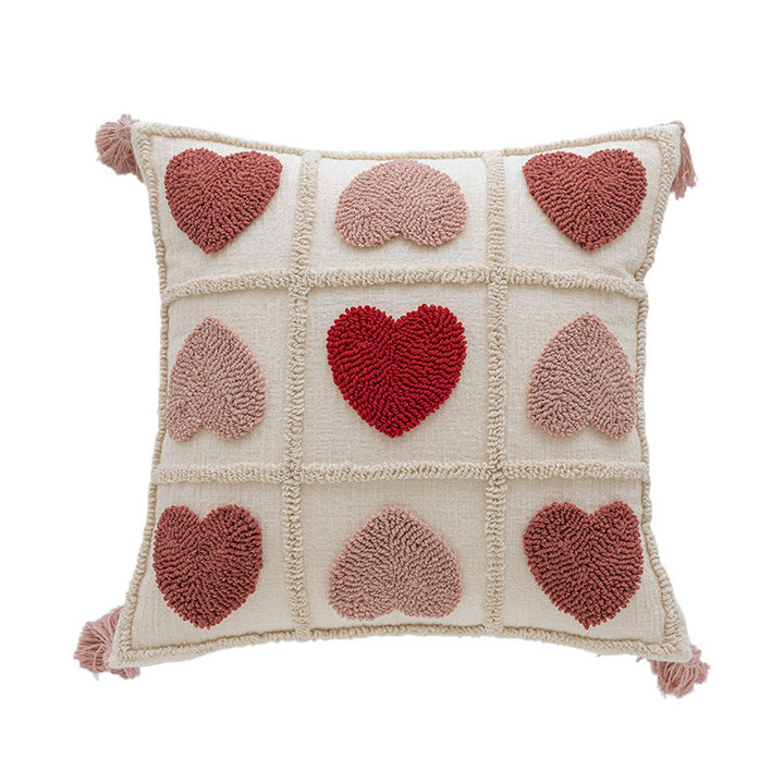 Decorative Love-Stitched Cushion