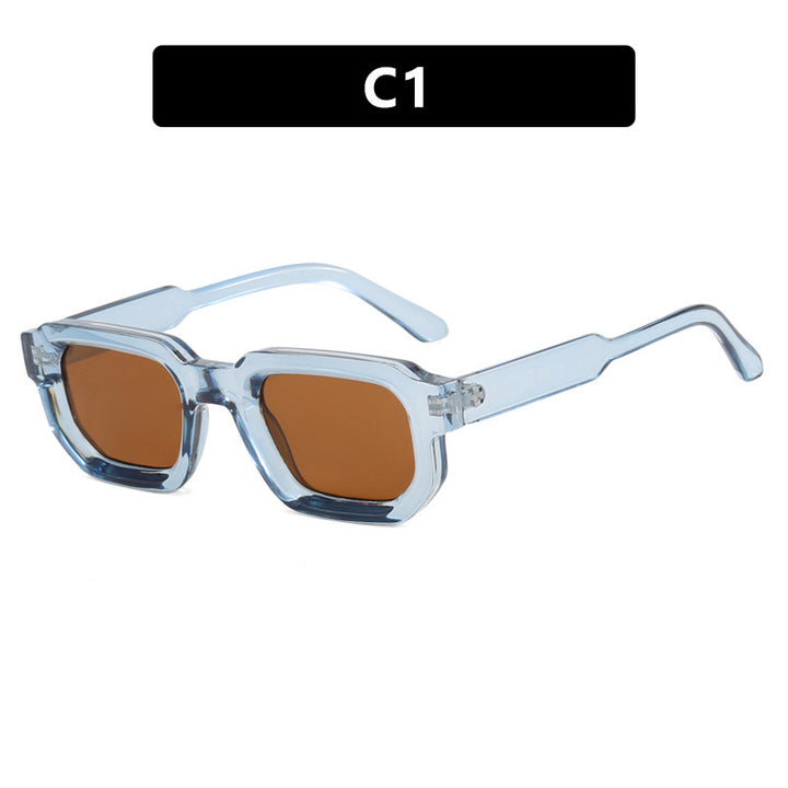 Women geometric sunglasses with fashionable high-gloss frame Bowlift