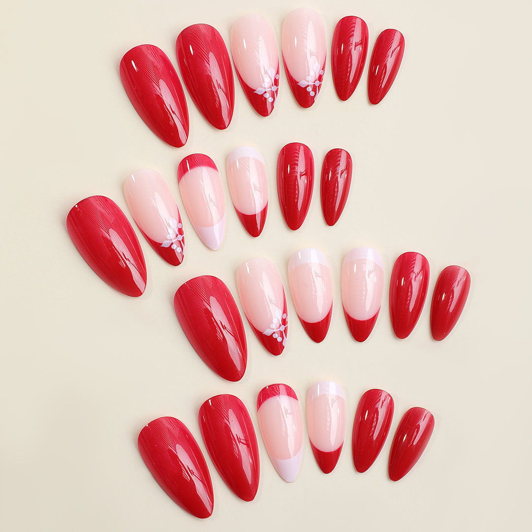 Acrylic nail set with gradient and elegant accents Bowlift