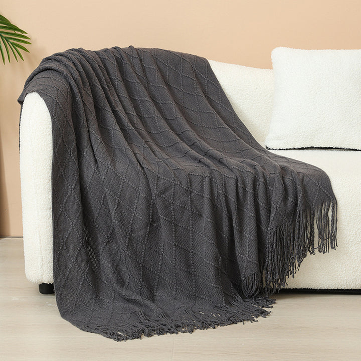 Women Elegant and stylish living and cuddly blanket with fringes Bowlift