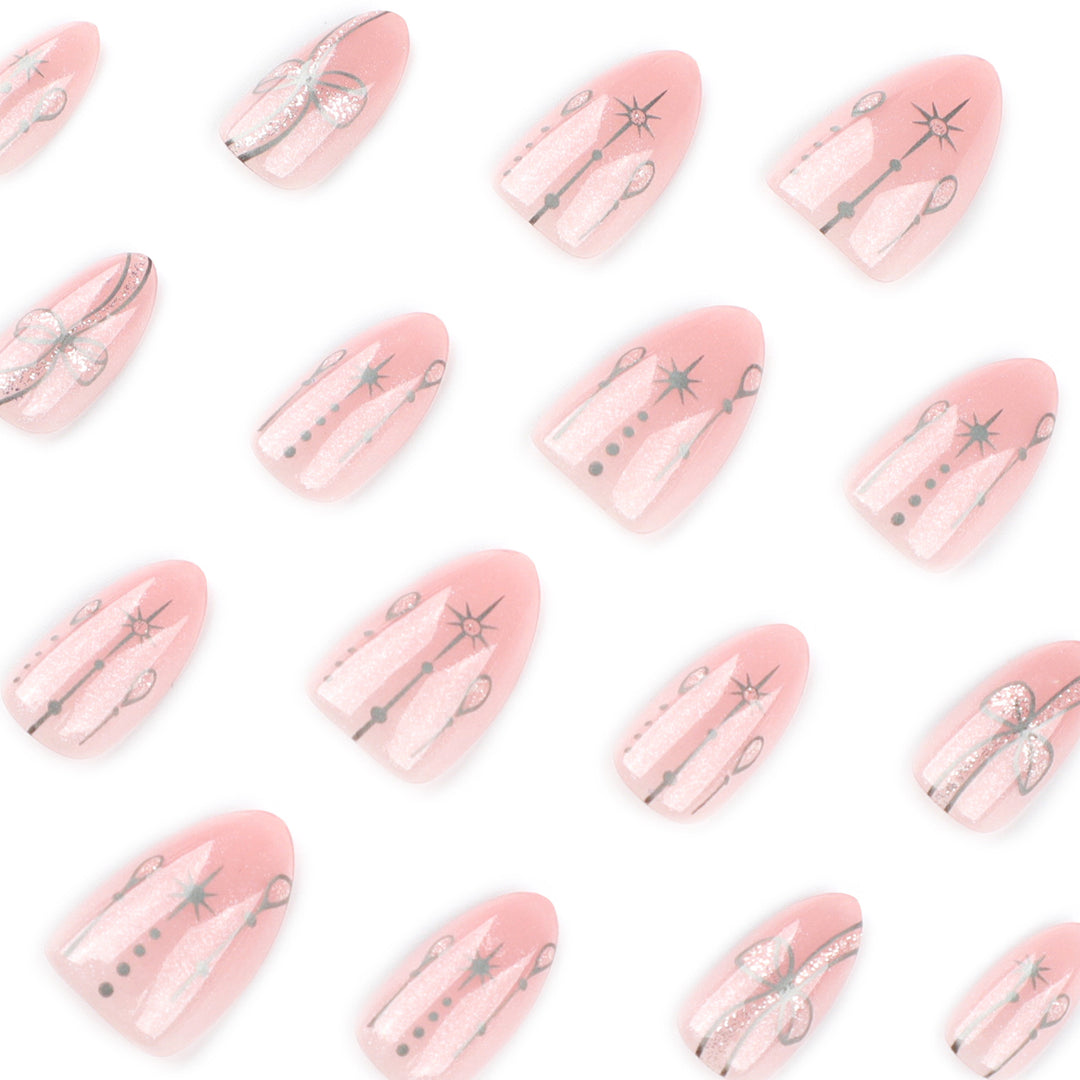 Artful glamour nail art with glossy accents Bowlift