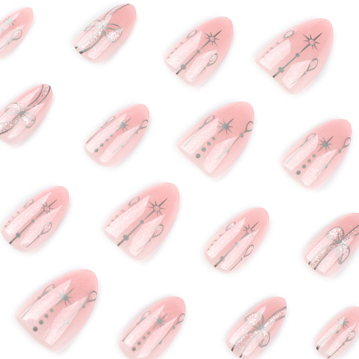Artful glamour nail art with glossy accents Bowlift