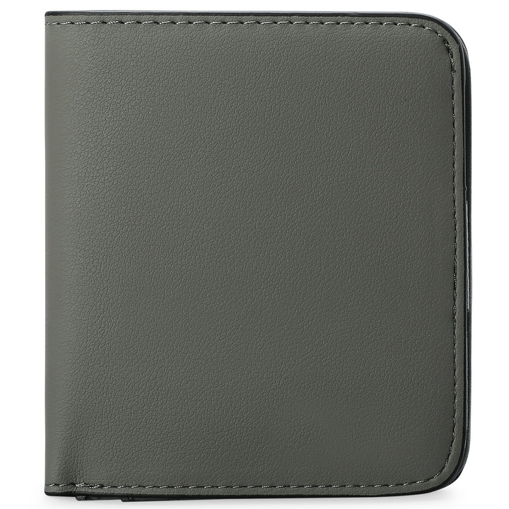 Compact Saffiano Card and Coin Wallet with Zipper Pocket Bowlift