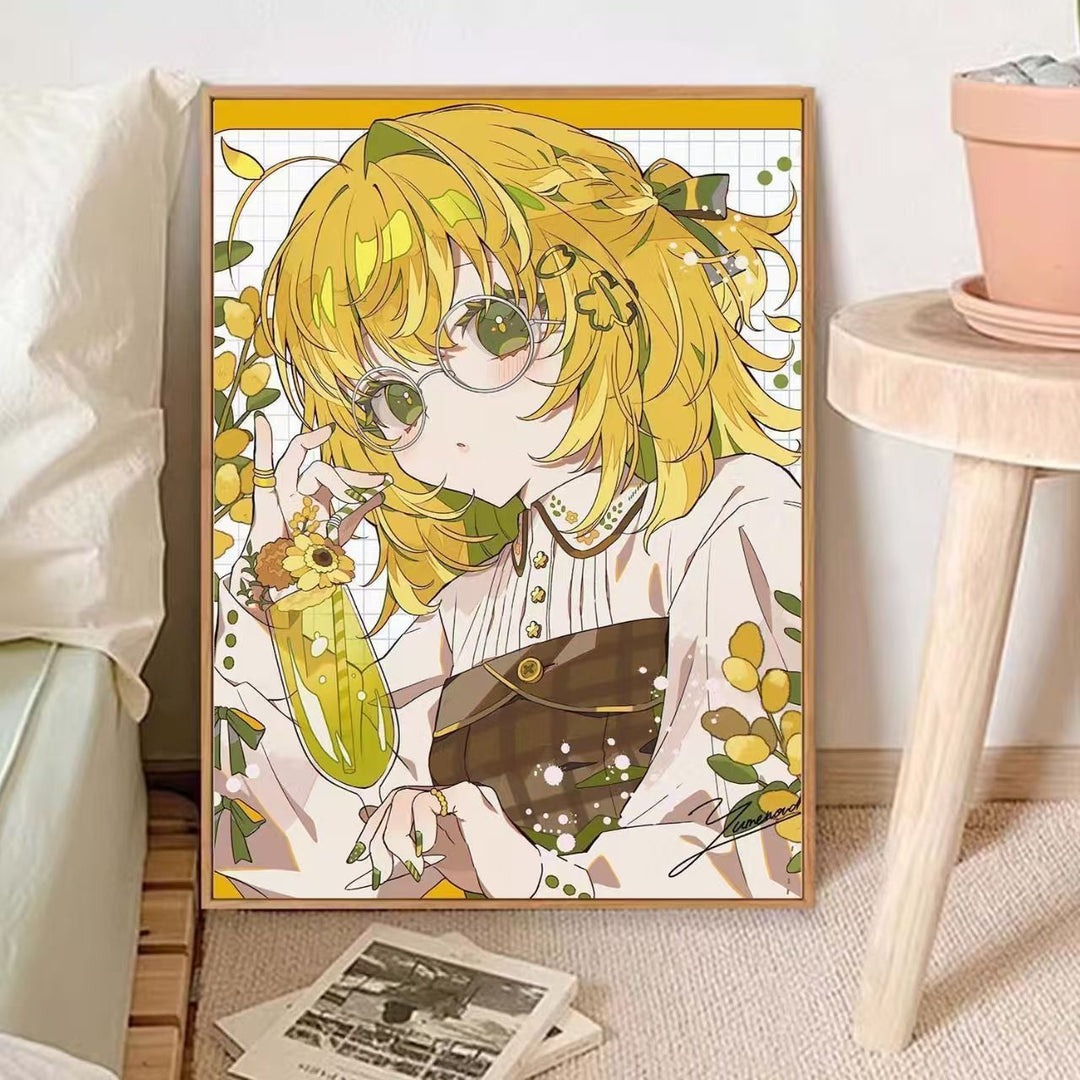 Whimsical Anime-Inspired Canvas Art Print Bowlift