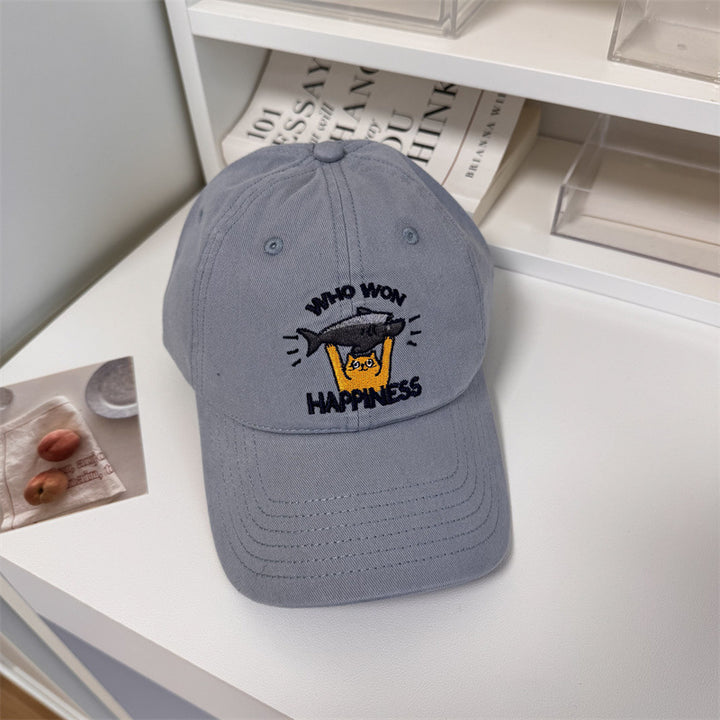 Women's Playful Embroidered Adjustable Baseball Cap Bowlift