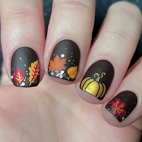 Festive Autumn Nail Art Design Bowlift