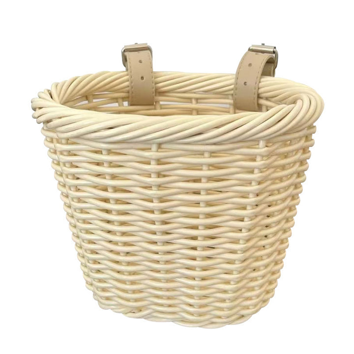 Woven Storage Basket with Adjustable Leather Straps Bowlift