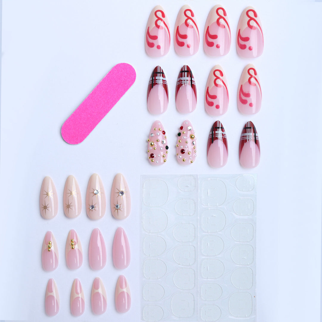 Artificial nails with sparkling details Bowlift