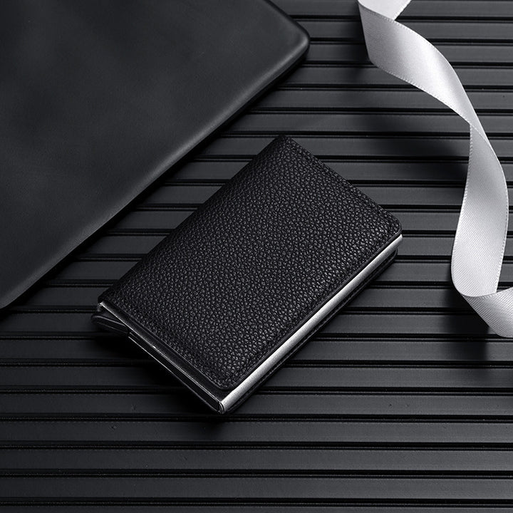 Premium Leather Business Card Holder Bowlift