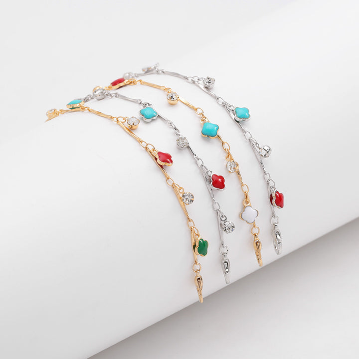 Floral Charm Silver Necklace Bowlift