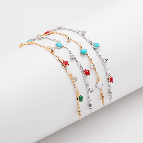 Floral Charm Silver Necklace Bowlift