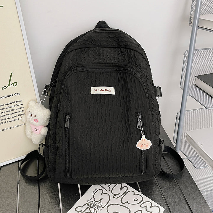 Textured Multi-Pocket Backpack