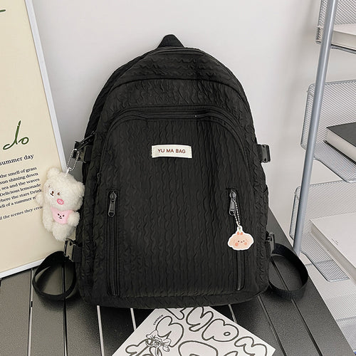 Textured Multi-Pocket Backpack