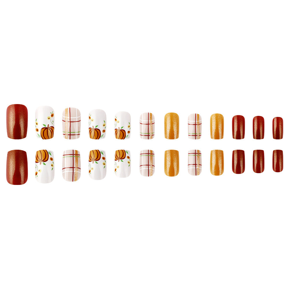 Seasonal Pumpkin-Themed Nail Art Set Bowlift
