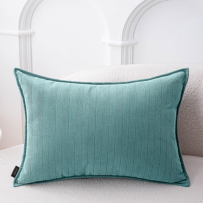 Decorative Herringbone Texture Cushion Cover with Piped Edge Bowlift
