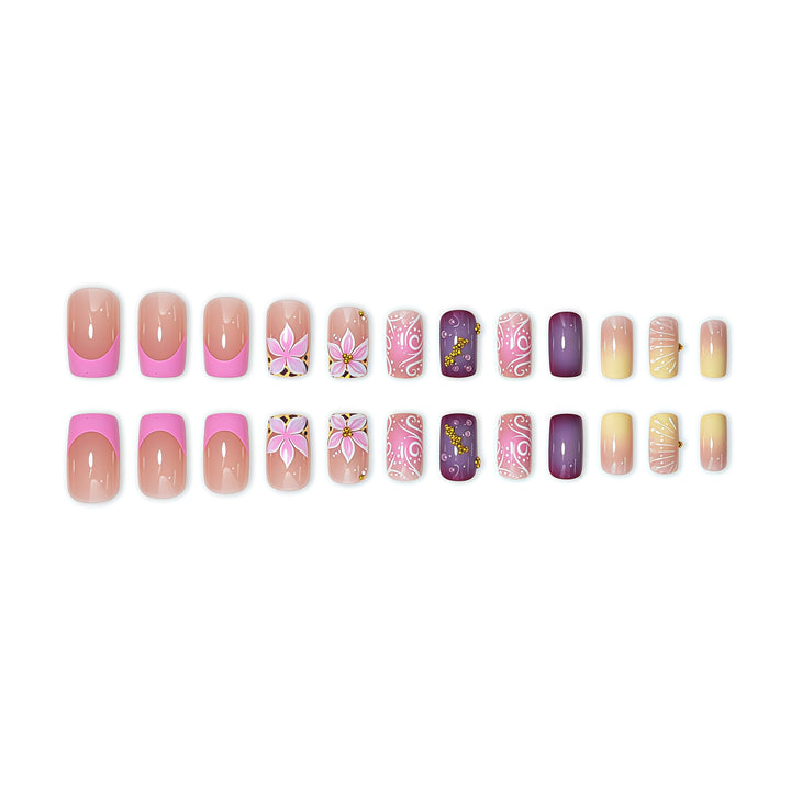 Artistic Decorative Press-On Nail Art Bowlift