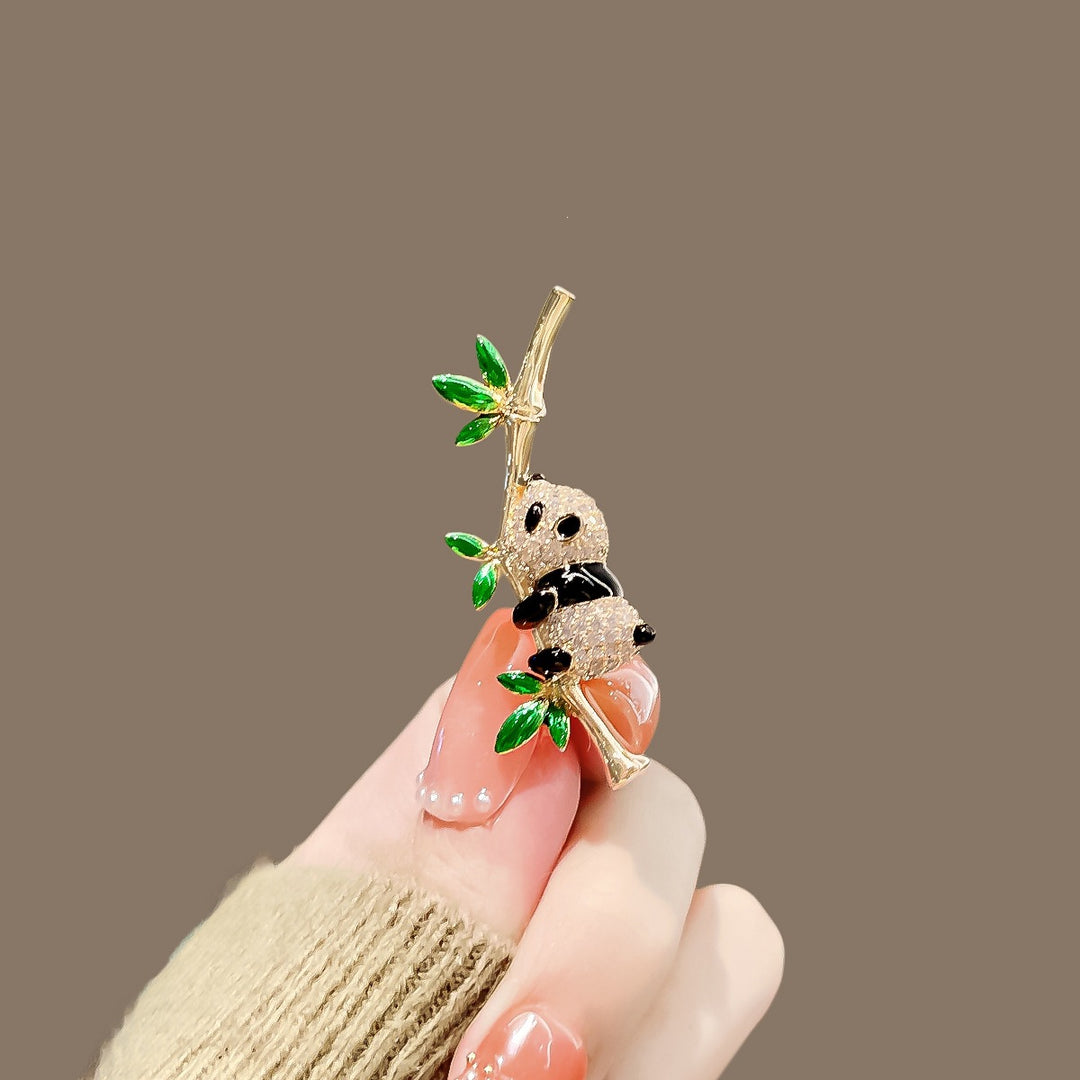 Playful Panda Brooch Bowlift