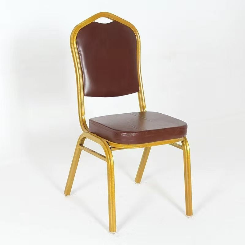 Elegant Upholstered Dining Chair with Gold Frame Bowlift