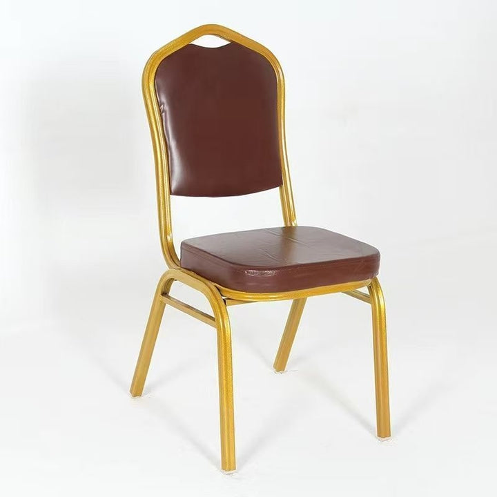 Elegant Upholstered Dining Chair with Gold Frame Bowlift