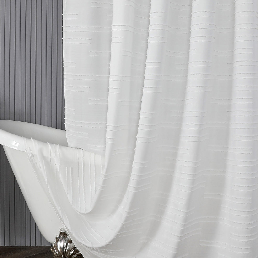 Textured Design Window Curtain Bowlift