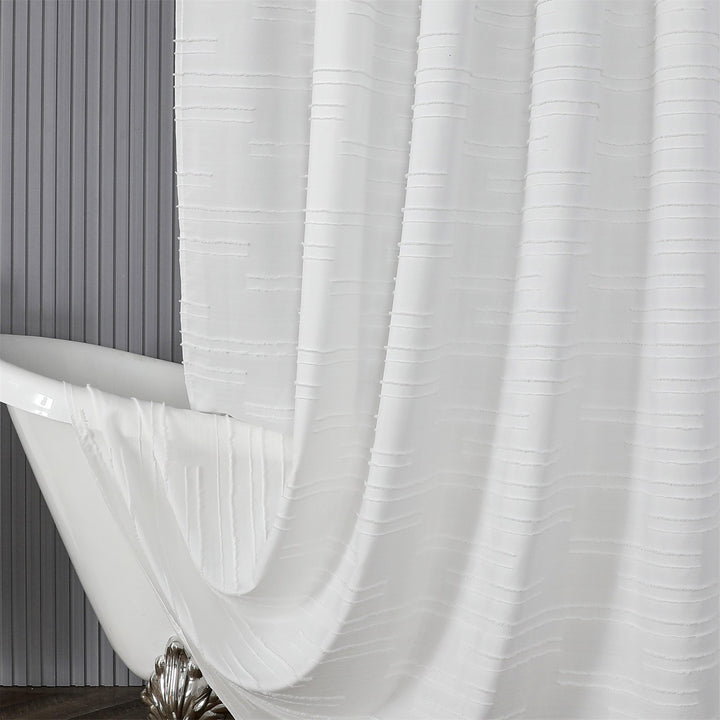 Textured Design Window Curtain Bowlift