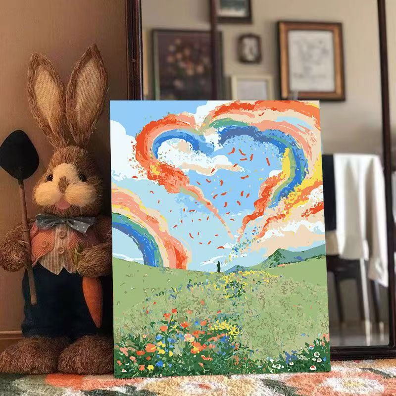 Artistic Heart-Themed Canvas Artwork Bowlift