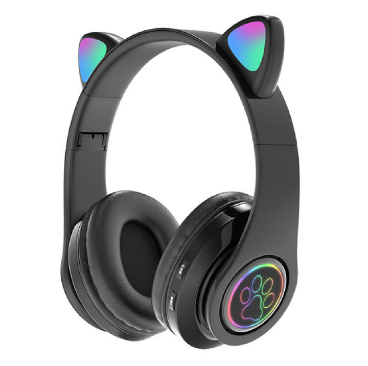 Wireless Over-Ear Headphones with Rgb Light Effects Bowlift
