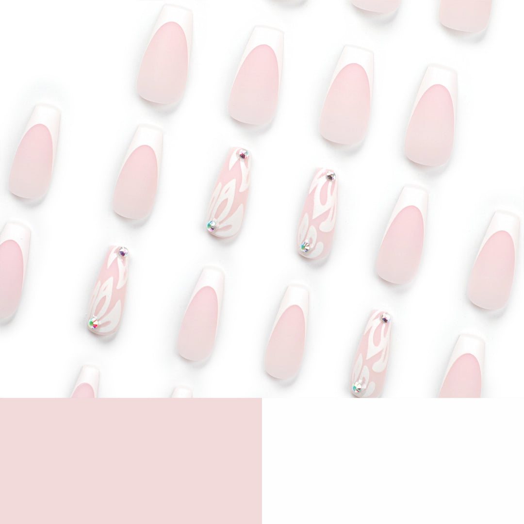 Artfully designed acrylic nails with elegant gradient Bowlift