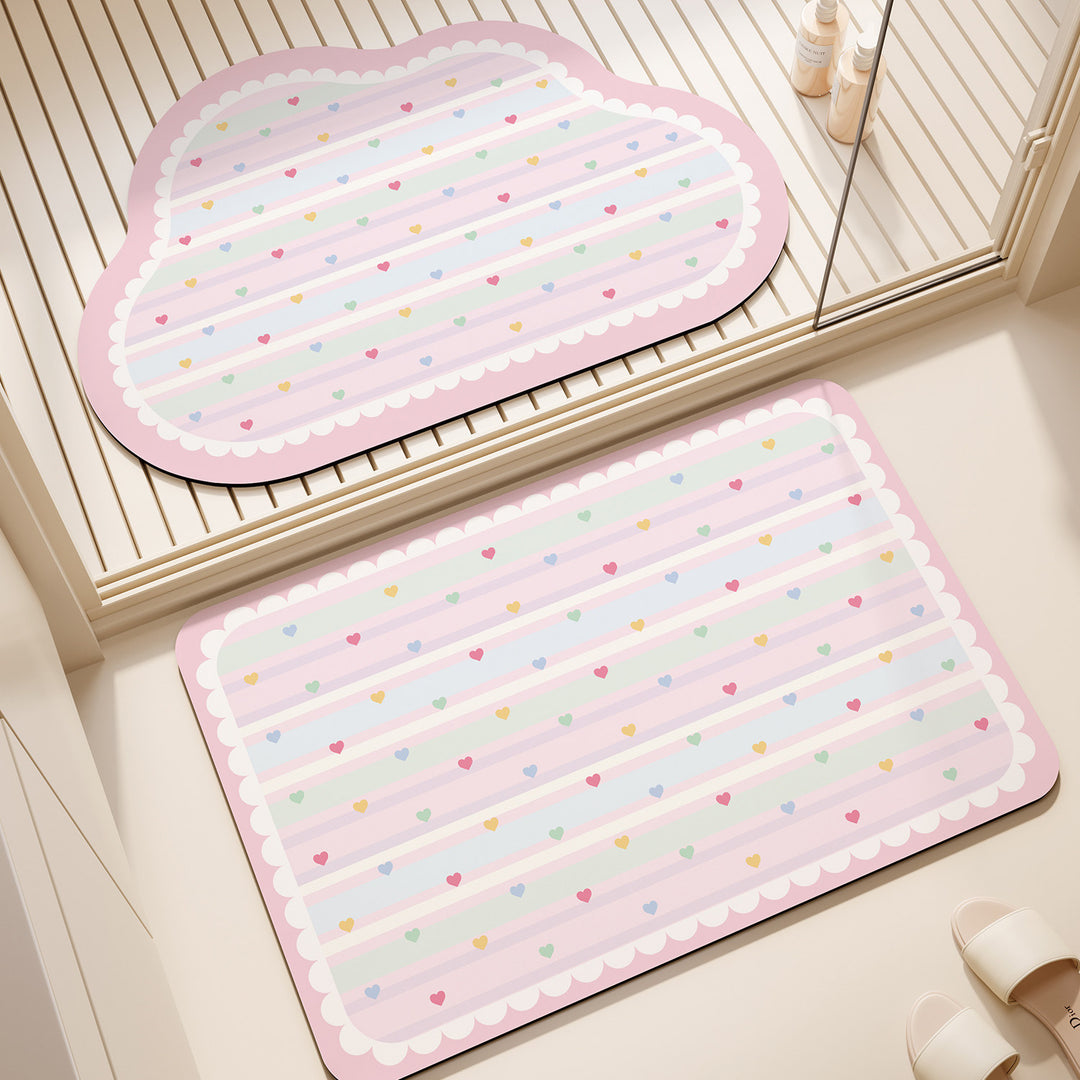 Cute Bow-Patterned Bath Mat Bowlift