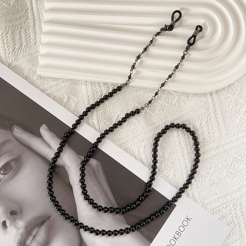Fashionable glasses strap made of pearls Bowlift