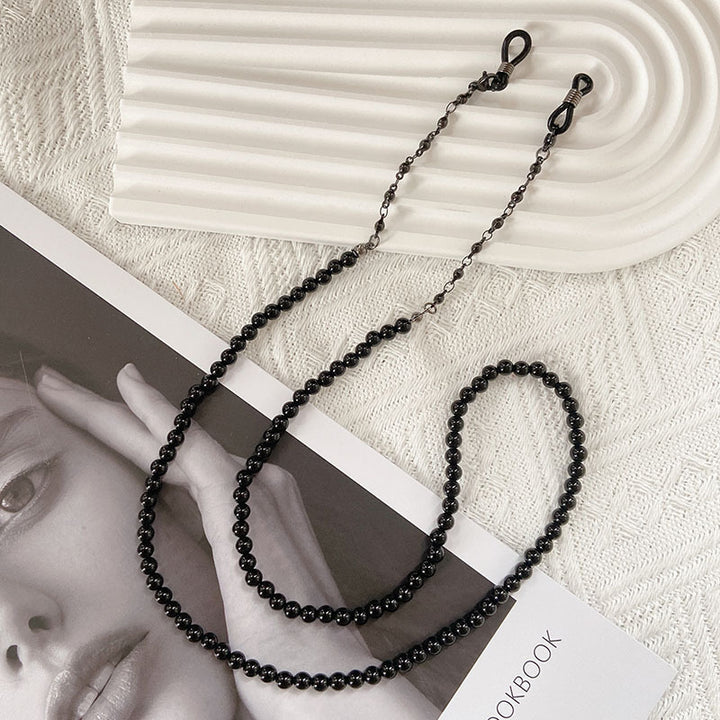 Fashionable glasses strap made of pearls Bowlift
