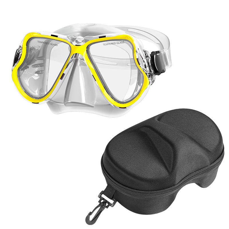 Diving mask with wide field of vision and comfortable wearing comfort Bowlift
