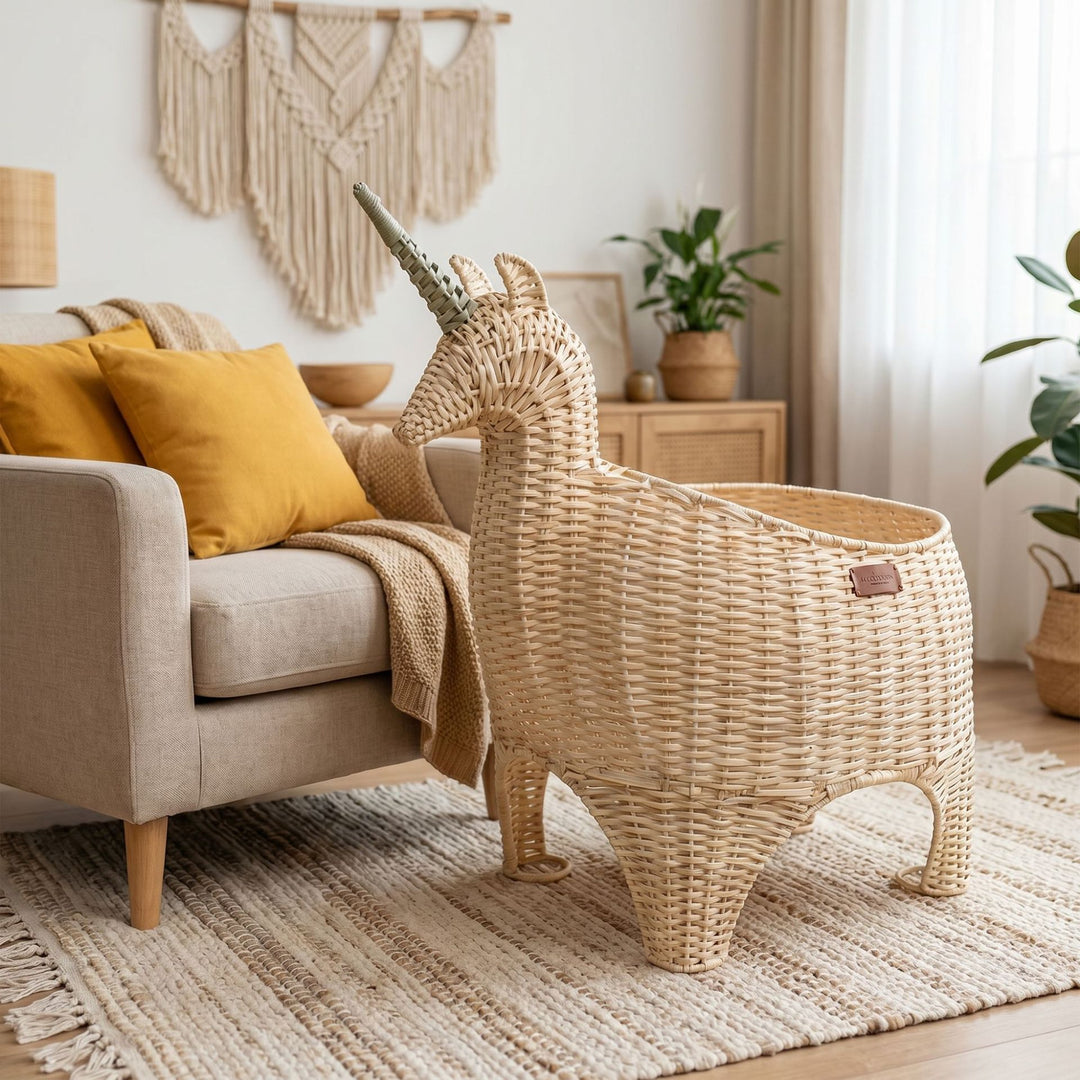 Playful storage basket in unicorn shape Bowlift