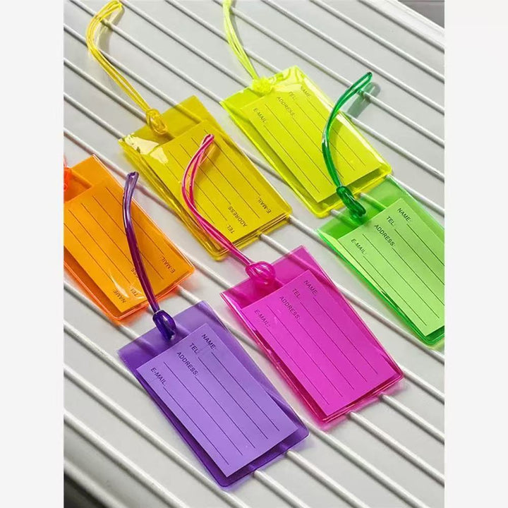 Silicone Luggage ID Tag with Writable Info Panel and Flexible Loop Strap Bowlift