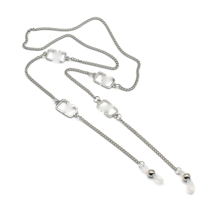 Adjustable Silver Eyewear Chain Bowlift