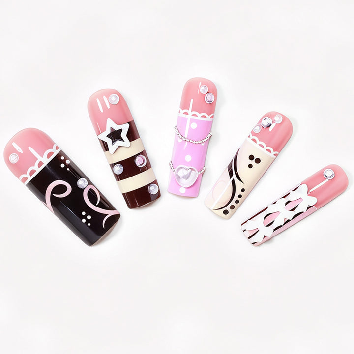 Artistic Statement Press-On Nail Design Bowlift