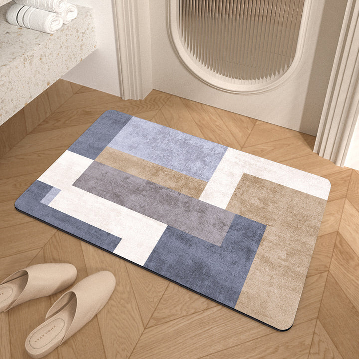 Geometric Pattern Soft Bath Mat Bowlift