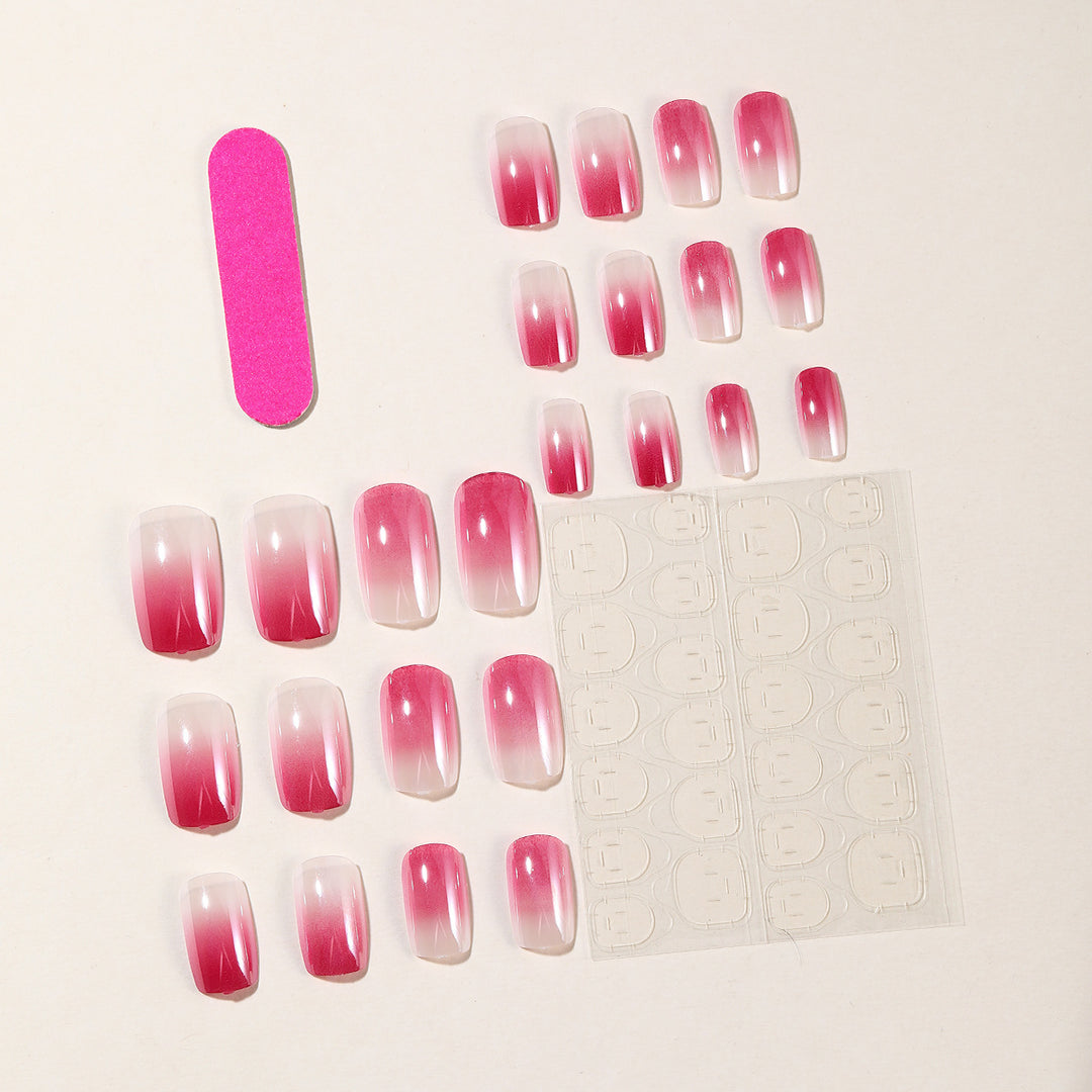 Ombre Glossy Press-On Nail Set Bowlift