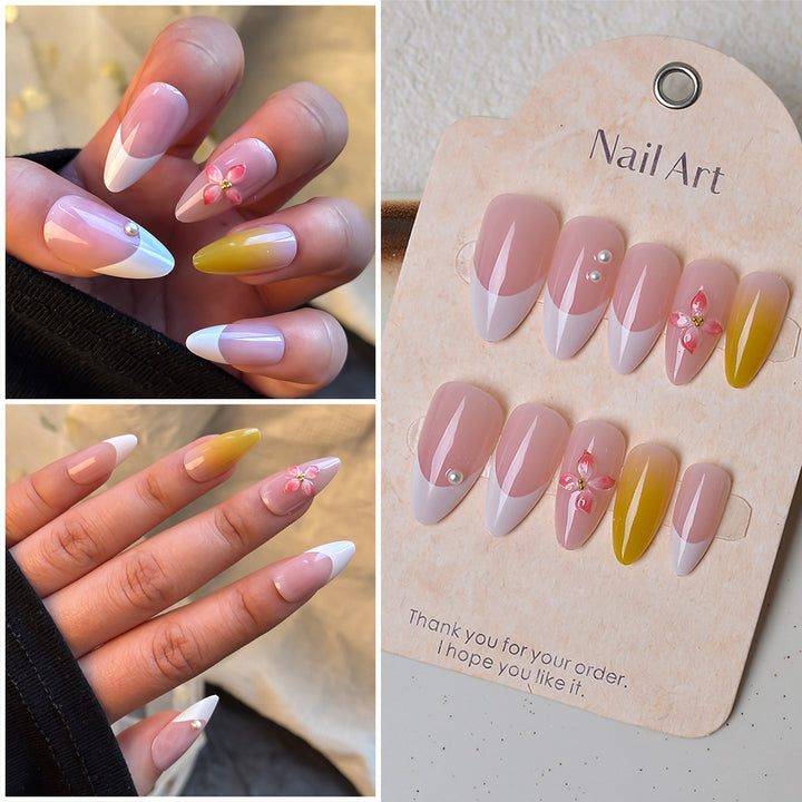 Elegant Press-On Nail Art Set Bowlift