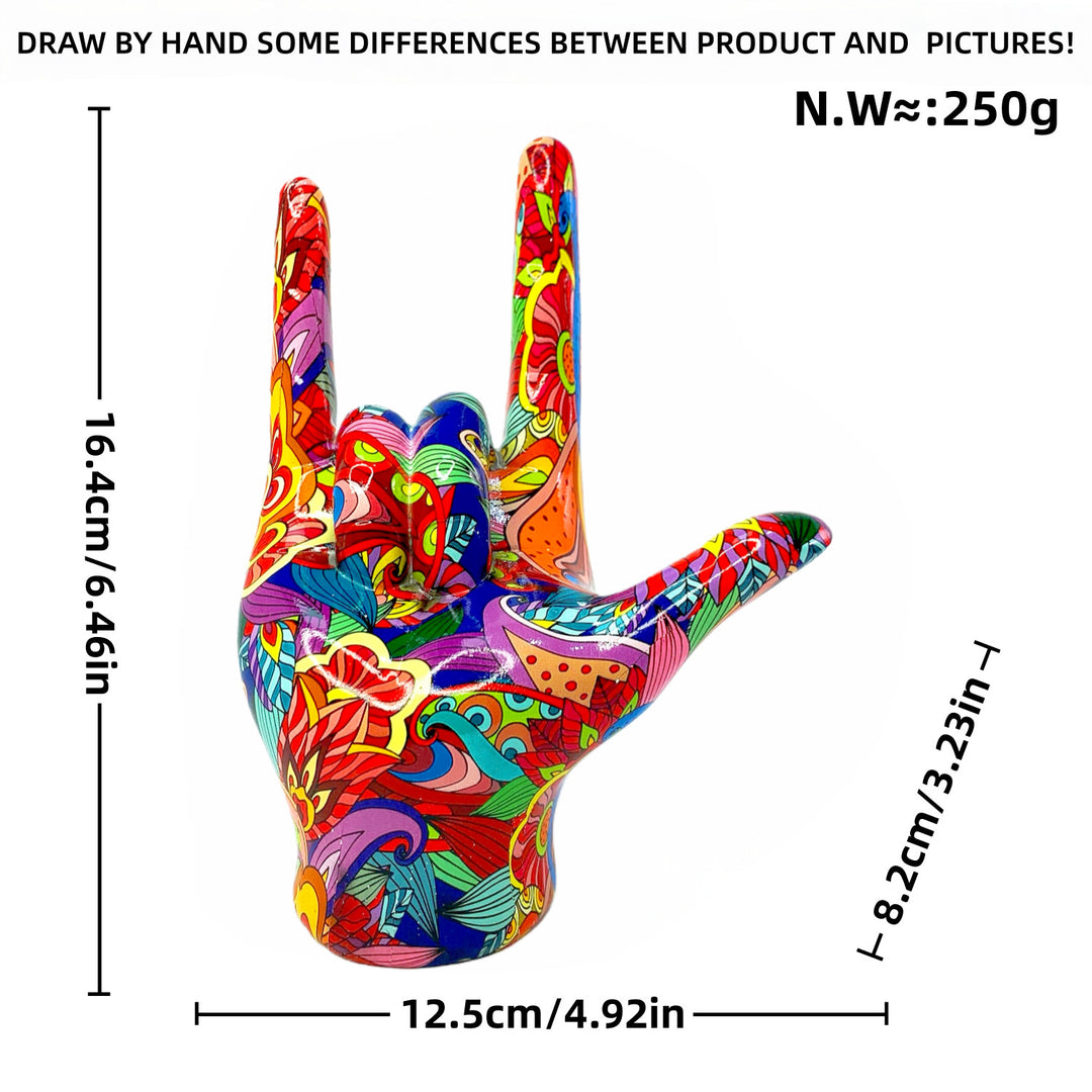 Colorful Hand Sculpture Bowlift