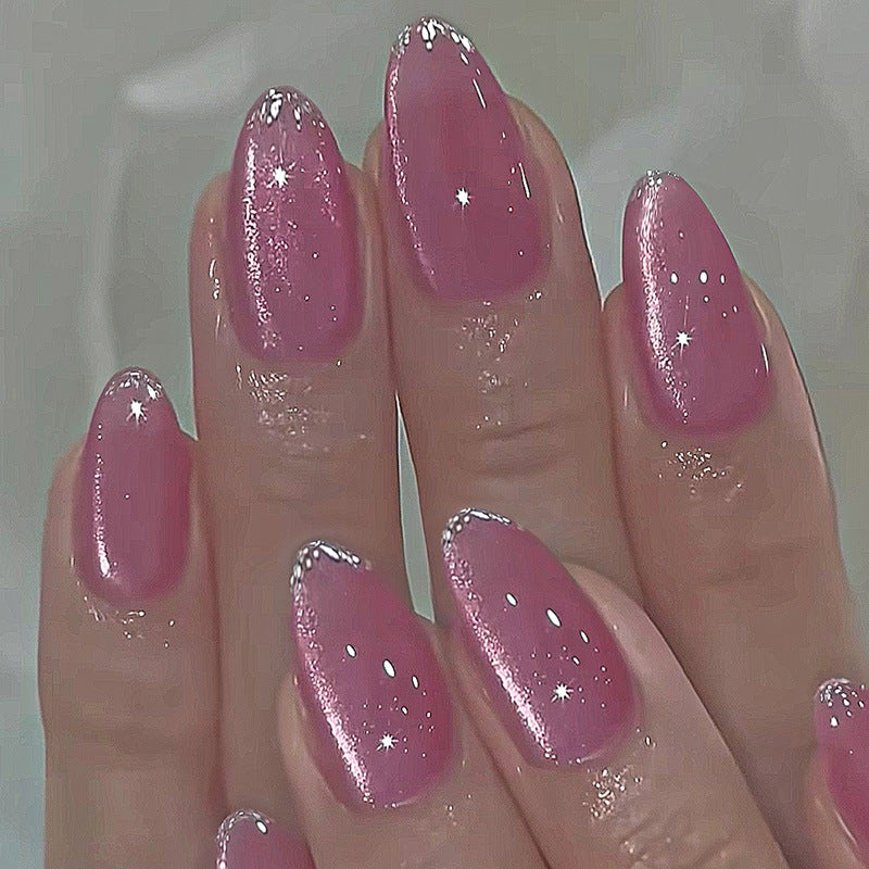 Glittering Press-On Nail Set Bowlift